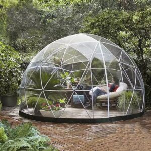 Transparent Spherical Camping Tent, Dome Tent, Starry Sky Tent, Dome, Net, Red, Camp Room, 3.6m Diameter